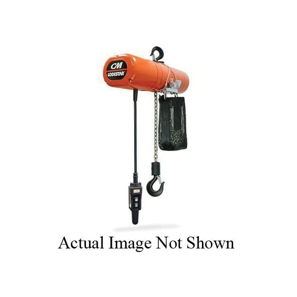 Cm Lodestar Electric Chain Hoist, Triple Reeving, Series Model Rrt2, 3